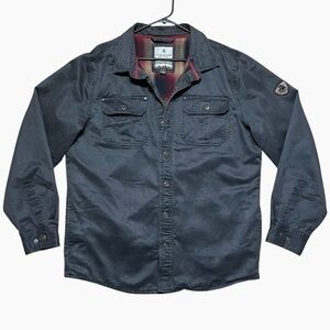 Legendary Whitetails Men’s The Journeyman Flannel Lined Shirt Jacket In Tarmac